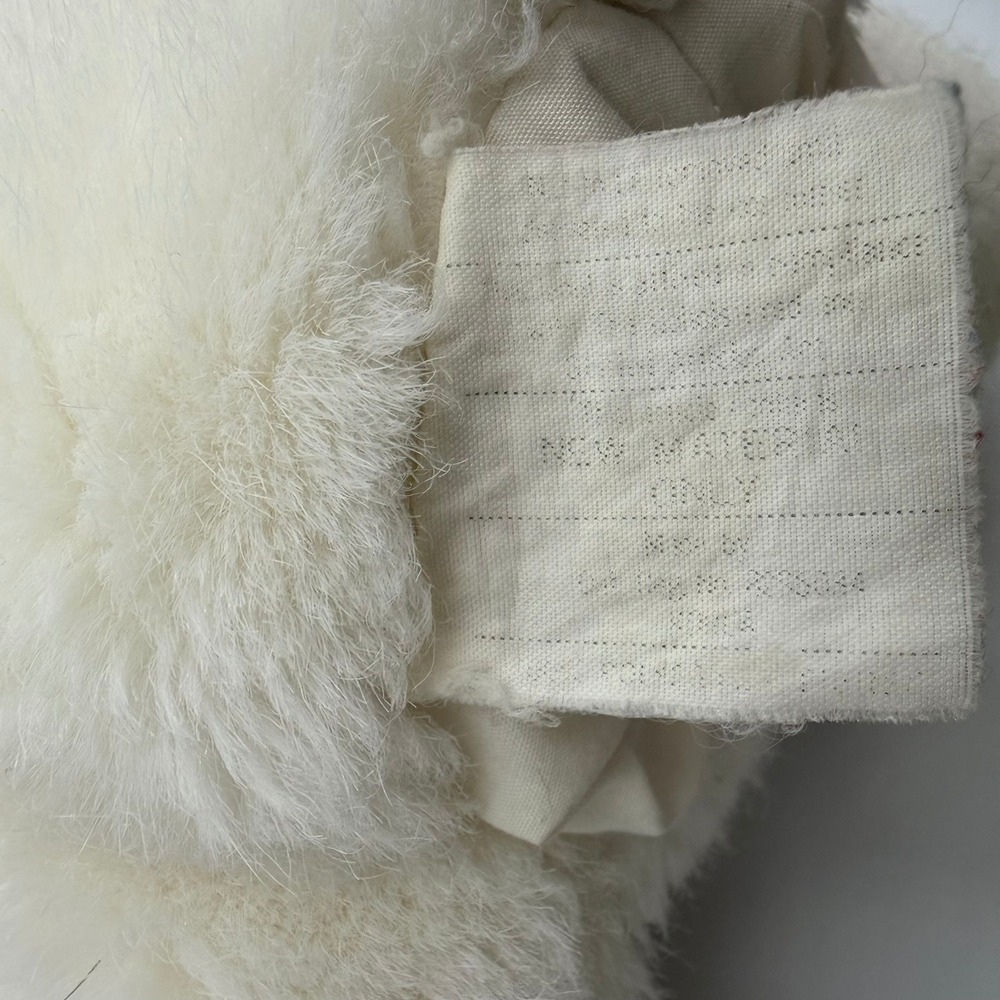 Vintage White Polar Bear Plush Hand Puppet Soft Faux Fur 9 Inch - Picture 3 of 7